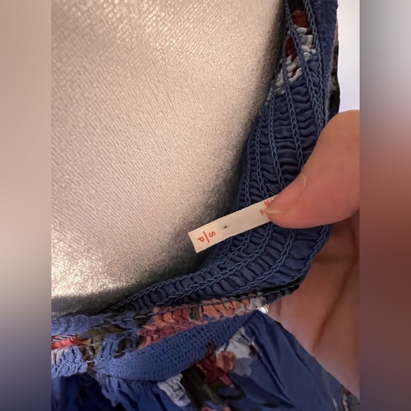 Free People Blue Floral Maxi Dress, Worn Once, Size S - Picture 8 of 9